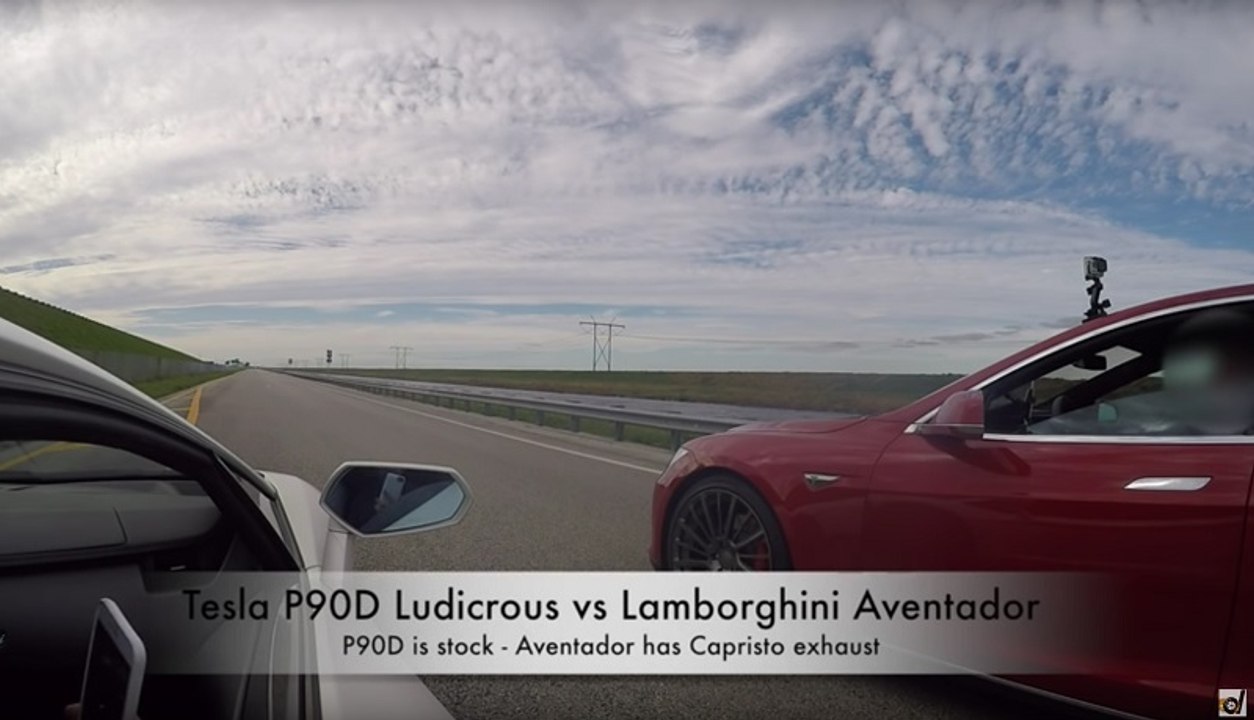 Tesla Model S Vs Lamborghini Aventador Race