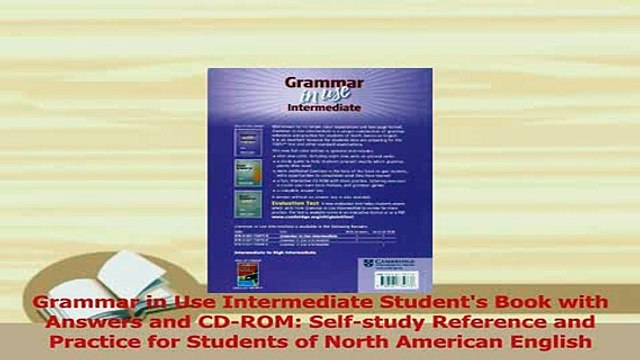 Read Grammar in Use Intermediate Students Book with Answers and CDROM Selfstudy Reference Ebook Free