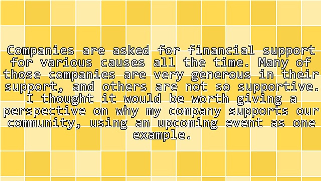 Why Companies Support Charity Events