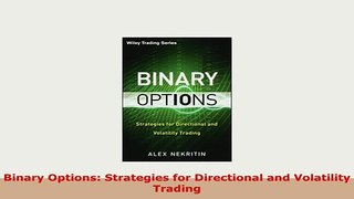 PDF  Binary Options Strategies for Directional and Volatility Trading PDF Online