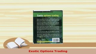 PDF  Exotic Options Trading Read Full Ebook