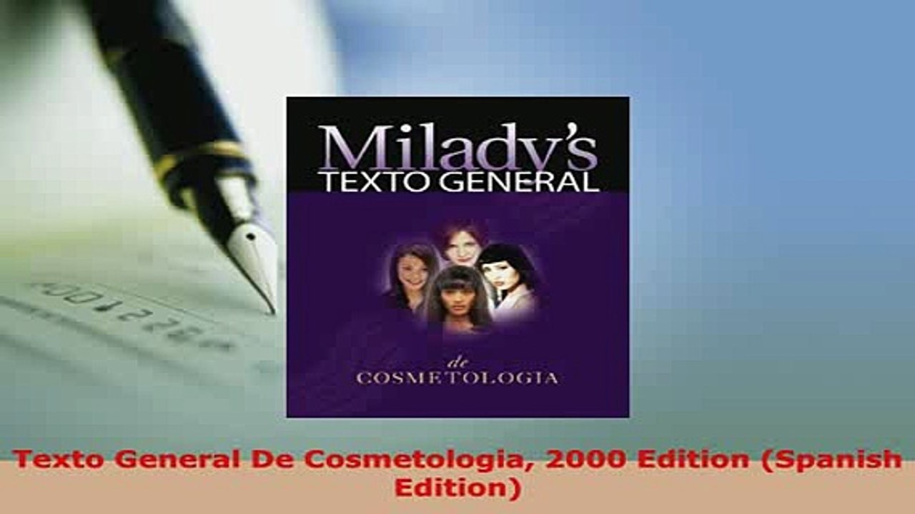 Download  Texto General De Cosmetologia 2000 Edition Spanish Edition Read Full Ebook