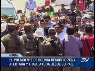 Morales visita Manta por terremoto