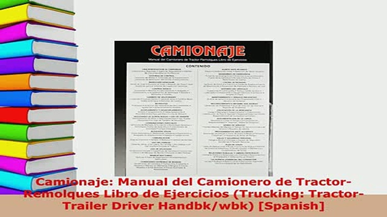 PDF  Camionaje Manual del Camionero de TractorRemolques Libro de Ejercicios Trucking Read Full Ebook