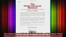 FREE PDF DOWNLOAD   The Finite Element Method Linear Static and Dynamic Finite Element Analysis Dover Civil  BOOK ONLINE