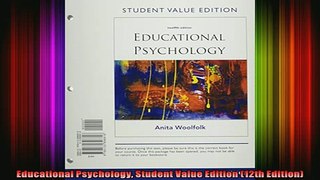 READ book  Educational Psychology Student Value Edition 12th Edition Full EBook