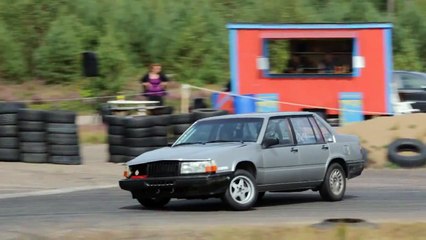 volvo 940 turbo raw drifting at driftdays 2014 hultsfred drifttrack