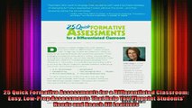 DOWNLOAD FREE Ebooks  25 Quick Formative Assessments for a Differentiated Classroom Easy LowPrep Assessments Full Free