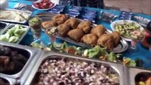 Buffet de mariscos, servicio banquetes a domicilio. Coctel, tostadas, empanadas.