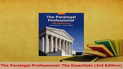 PDF  The Paralegal Professional The Essentials 3rd Edition Read Full Ebook