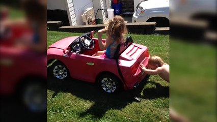 Super Strong Baby Can Push a Car