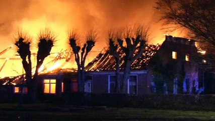 Brand legt schuur in Wagenborgen in de as - RTV Noord