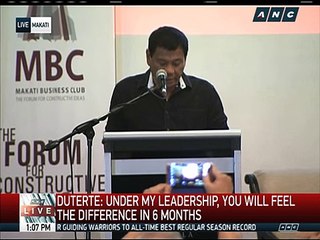 'Relax,' Duterte tells businessmen as he pitches anti-crime war