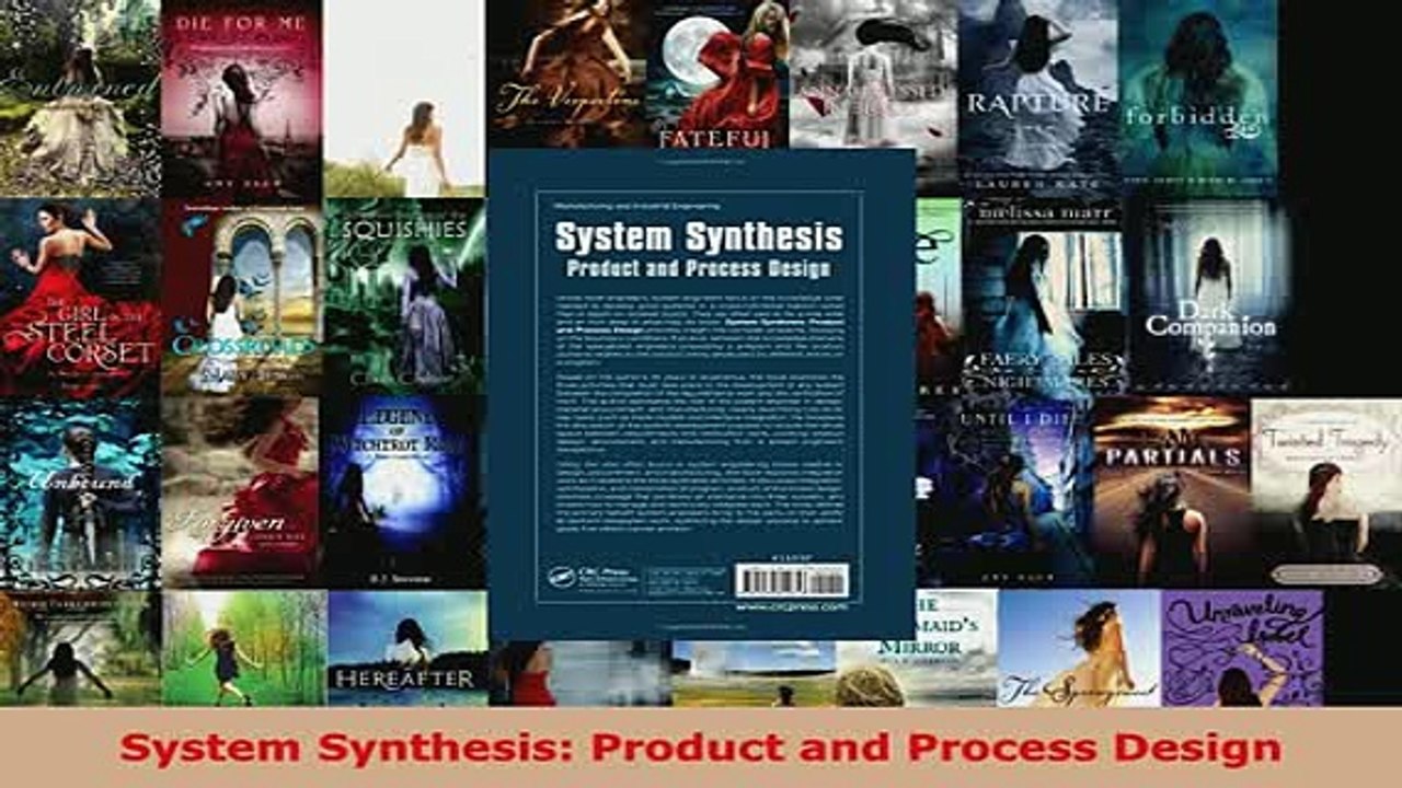 PDF  System Synthesis Product and Process Design Download Full Ebook