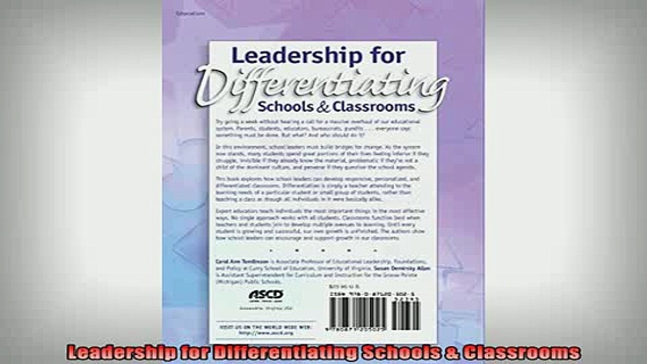 READ book  Leadership for Differentiating Schools  Classrooms Full EBook