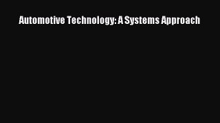 [Read Book] Automotive Technology: A Systems Approach  EBook
