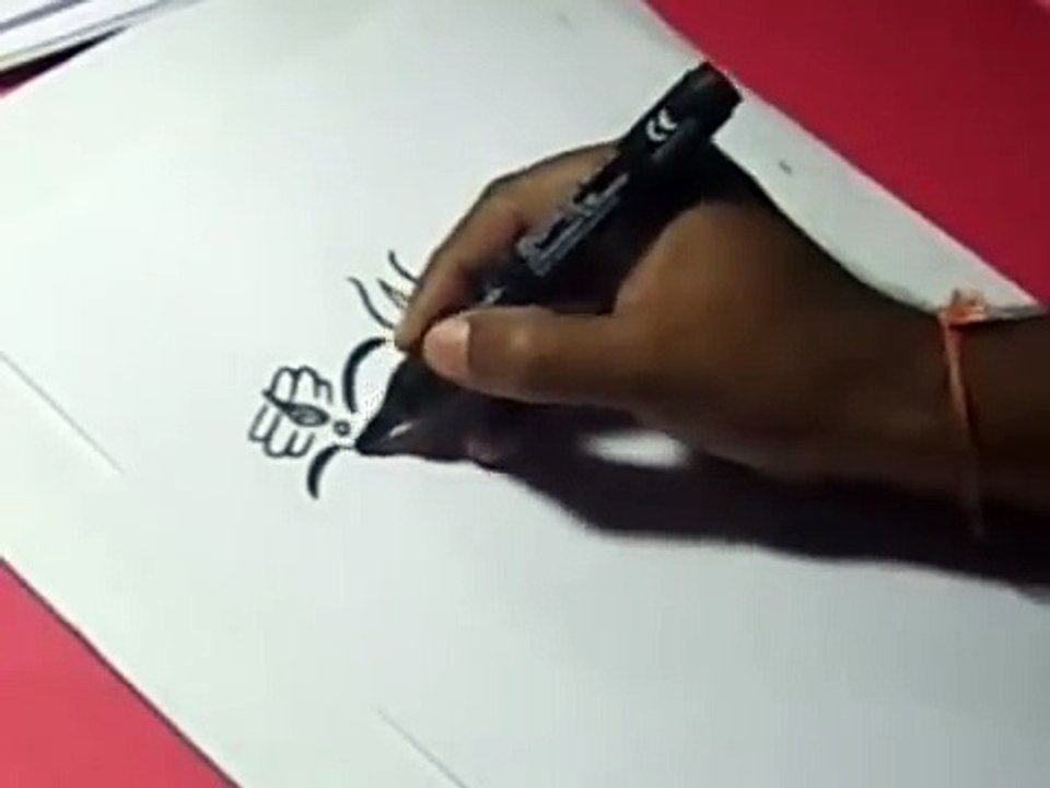 How to LORD SHIVA PARVATHI GANESHA DRAWING for kids step by step