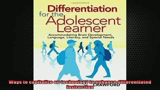 READ book  Differentiation for the Adolescent Learner Accommodating Brain Development Language Full EBook
