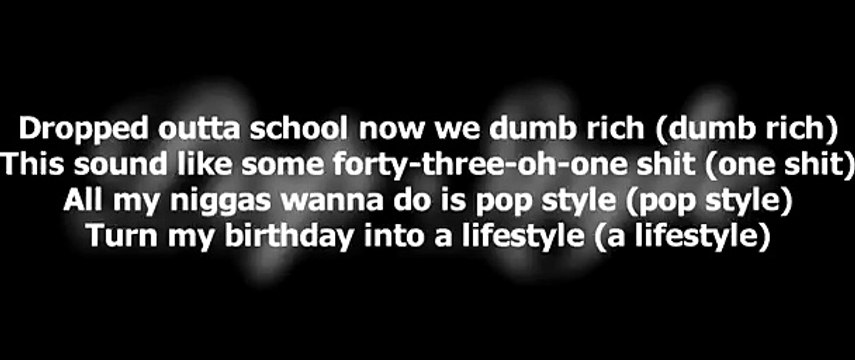 Drake feat. The Throne - Pop Style [Lyrics paroles] 2016