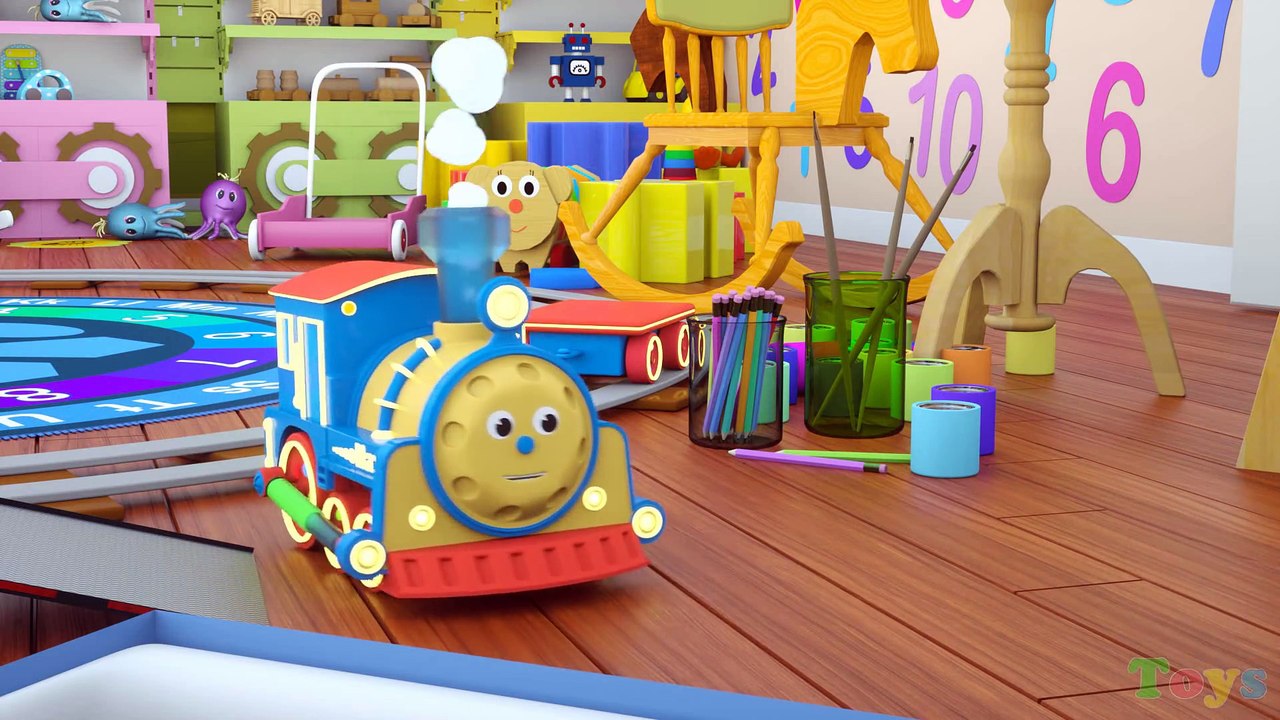 Мультики про машинки и паровозики. Игры Гонки и Трасса. УЧИМ ЦВЕТА с паровозиком Максом