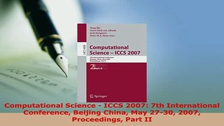 PDF  Computational Science  ICCS 2007 7th International Conference Beijing China May 2730 Download Online