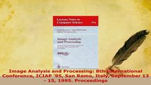 PDF  Image Analysis and Processing 8th International Conference ICIAP 95 San Remo Italy Download Full Ebook