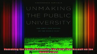 Free Full PDF Downlaod  Unmaking the Public University The FortyYear Assault on the Middle Class Full Ebook Online Free