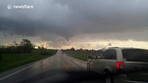 Ominous-looking funnel cloud forms in Missouri, USA