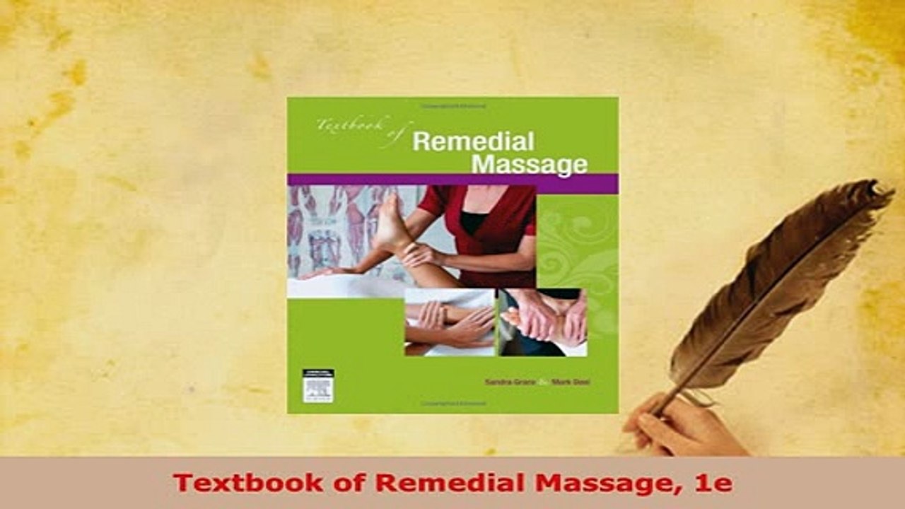 PDF  Textbook of Remedial Massage 1e Download Full Ebook