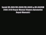 [Read Book] Suzuki DR-Z400/DR-Z400E/DR-Z400S & DR-Z400SM 2000-2010 Repair Manual (Haynes Automotive