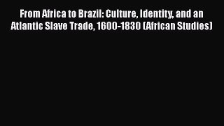 [Read book] From Africa to Brazil: Culture Identity and an Atlantic Slave Trade 1600-1830 (African