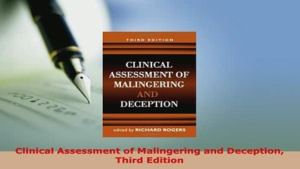 Download  Clinical Assessment of Malingering and Deception Third Edition Read Online