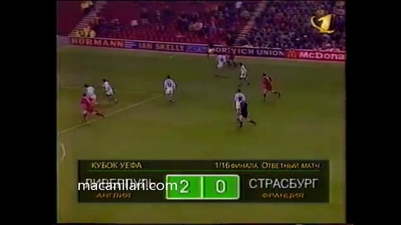 04.11.1997 - 1997-1998 UEFA Cup 2nd Round 2nd Leg Liverpool 2-0 Racing C Strasbourg