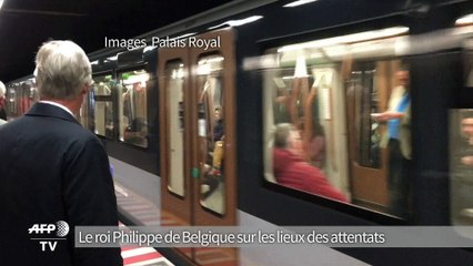 Le Roi s'est rendu à la station de métro Maelbeek