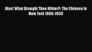 [Read book] Alas! What Brought Thee Hither?: The Chinese in New York 1800-1950 [PDF] Full Ebook