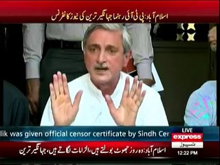 Jahangir Tareen shows his asset declaration & other documents to Media & challenges Nawaz Sharif