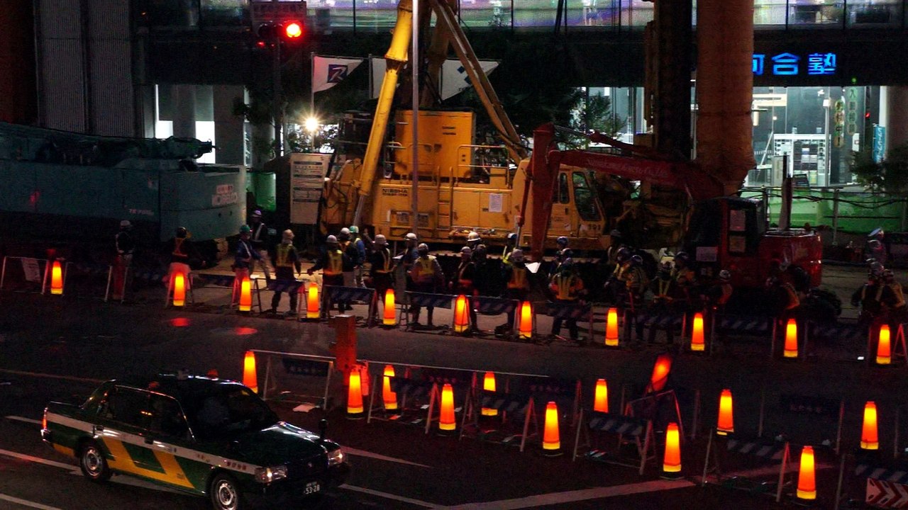 Echauffement des ouvriers Japonais