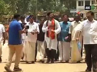 Former cricketer Sreesanth files nomination in Trivandrum
