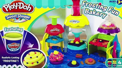 play doh frosting fun bakery - create cupcake for peppa pig español toys fun - YouTube
