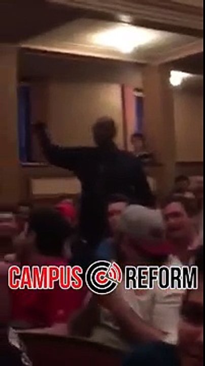 Protestors go crazy during The Triggering event at UMass