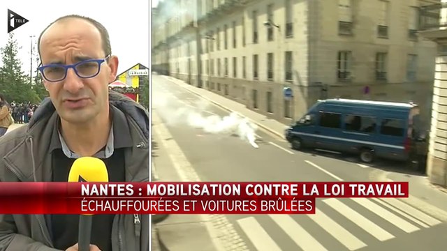 Manifestation contre la loi Travail: débordements à Nantes - Le 28/04/2016 à 15h00