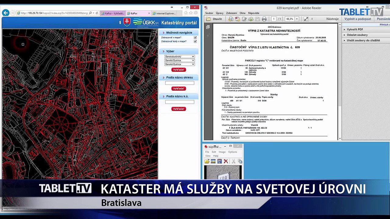 Kataster nehnuteľností umožňuje využívanie 15 elektronických služieb