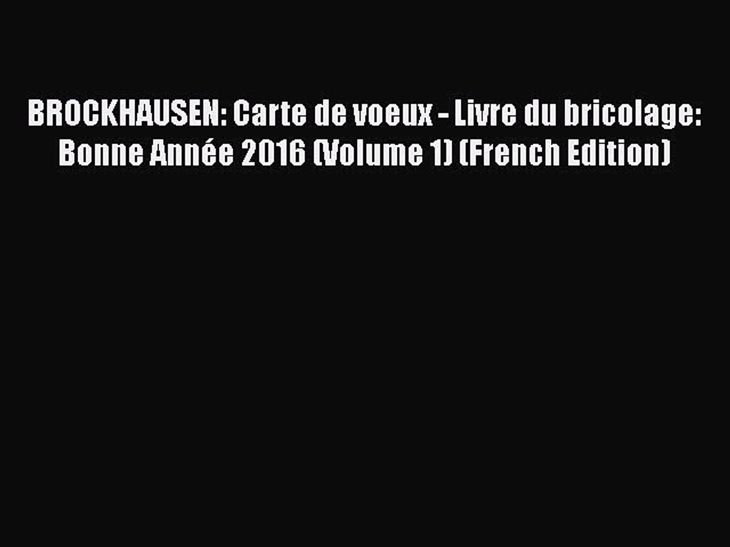 Download Brockhausen Carte De Voeux Livre Du Bricolage Bonne Annee 16 Volume 1 French Video Dailymotion