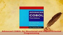 PDF  Advanced COBOL for Structured and ObjectOriented Programming  EBook