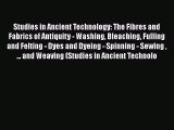 [Read book] Studies in Ancient Technology: The Fibres and Fabrics of Antiquity - Washing Bleaching
