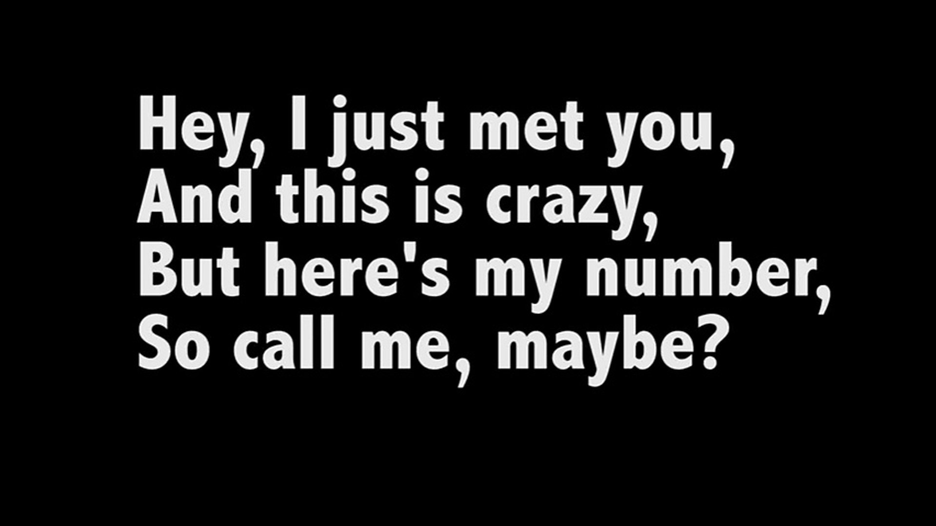 Call me maybe- British accent and lyrics - Holywood Songs - Songs HD