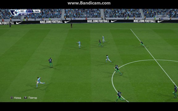 BPL 8 Тур. Манчестер Сити - Суонси. 3:1. Aguero, 83'