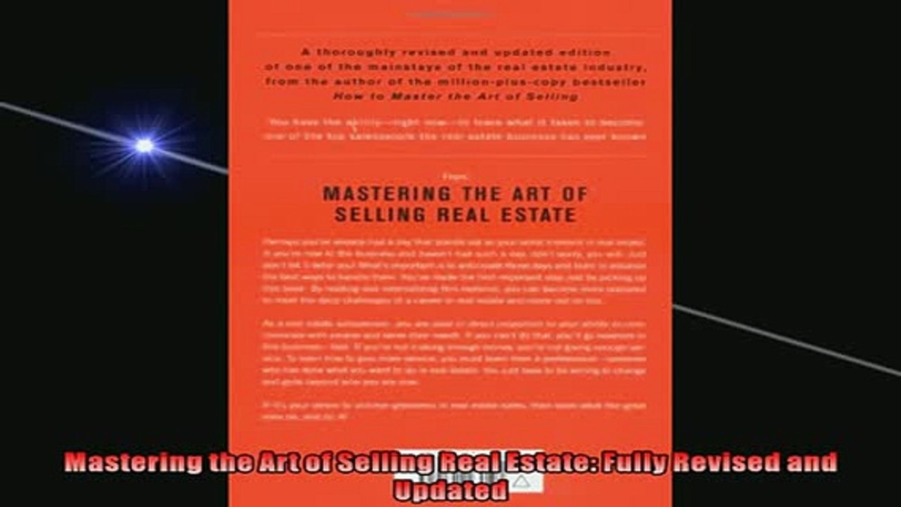 READ book  Mastering the Art of Selling Real Estate Fully Revised and Updated READ ONLINE