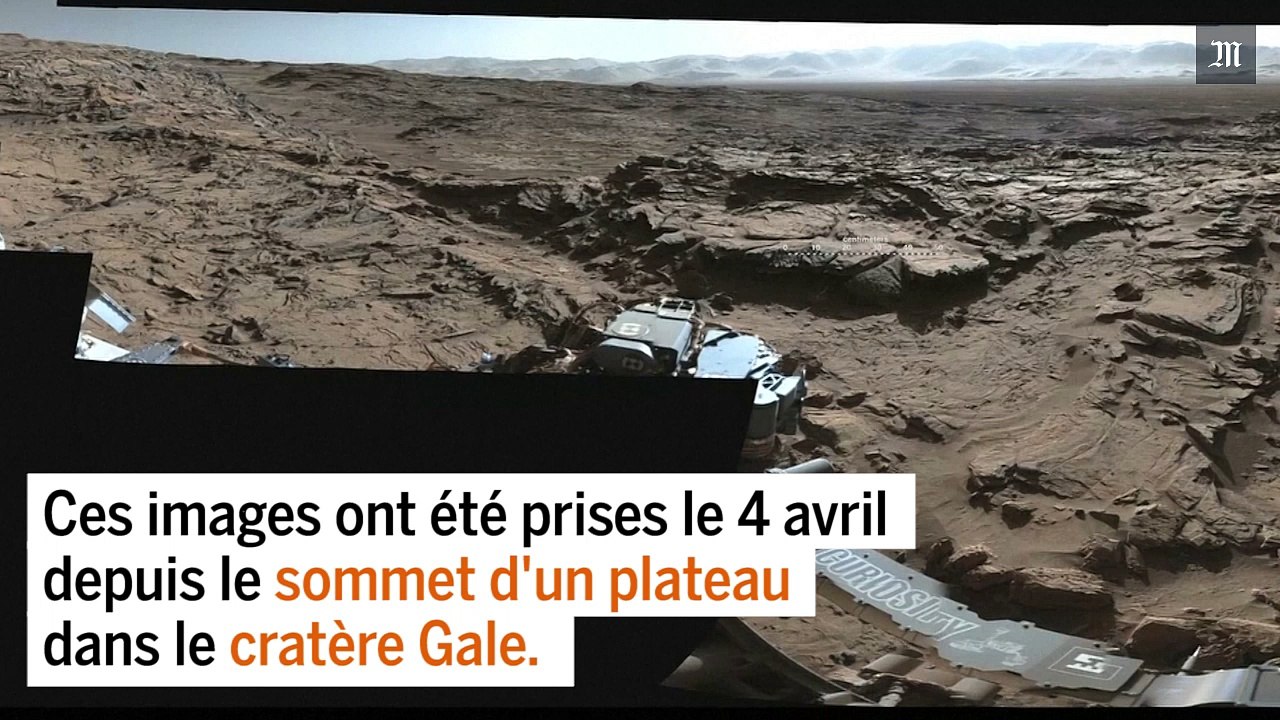 Images panoramiques des paysages rocheux de Mars