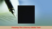 PDF  Passing The Literacy Skills Test Download Full Ebook